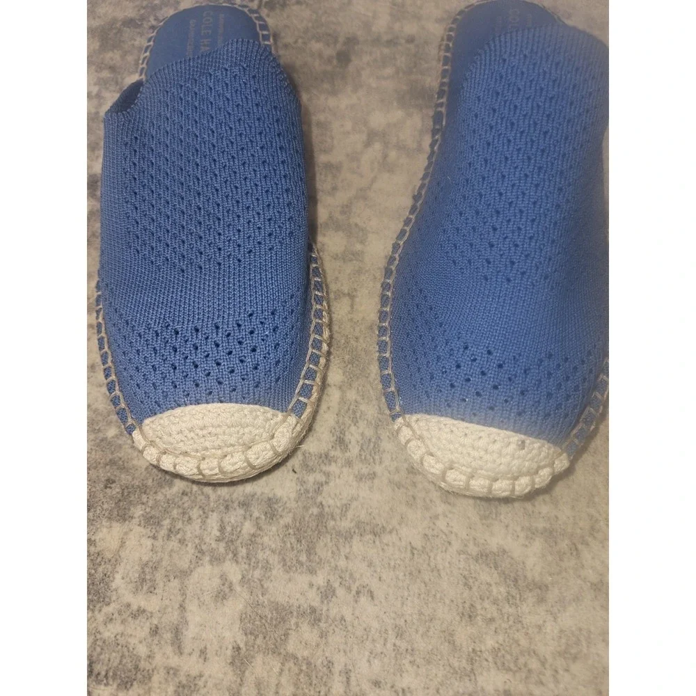 Cole Haan Espadrille Shoes Women's 8 B Cloudfeel Stitchlite Mule Knit Cobalt